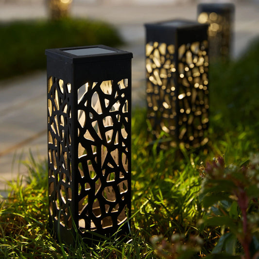 Solarleuchten-Set, 2-tlg. Gardeno - Gartenstecker - ca. Ø18 cm - Schwarz