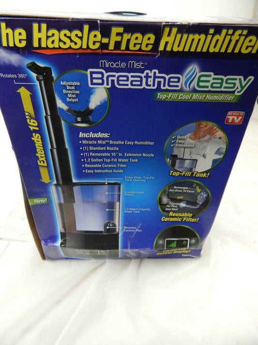 Breathe Easy Humidifier Ultra Cool Mist with Whisper Quiet Operation
