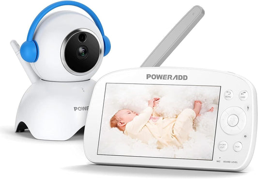 Babyphone mit Kamera 5,5 Zoll Video Baby Monitor 720P HD Farbdisplay, VOX Modus,