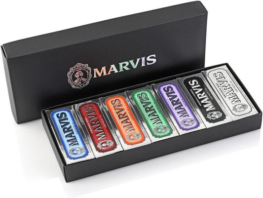 MARVIS Travel Zahnpasta Set 7x25ml