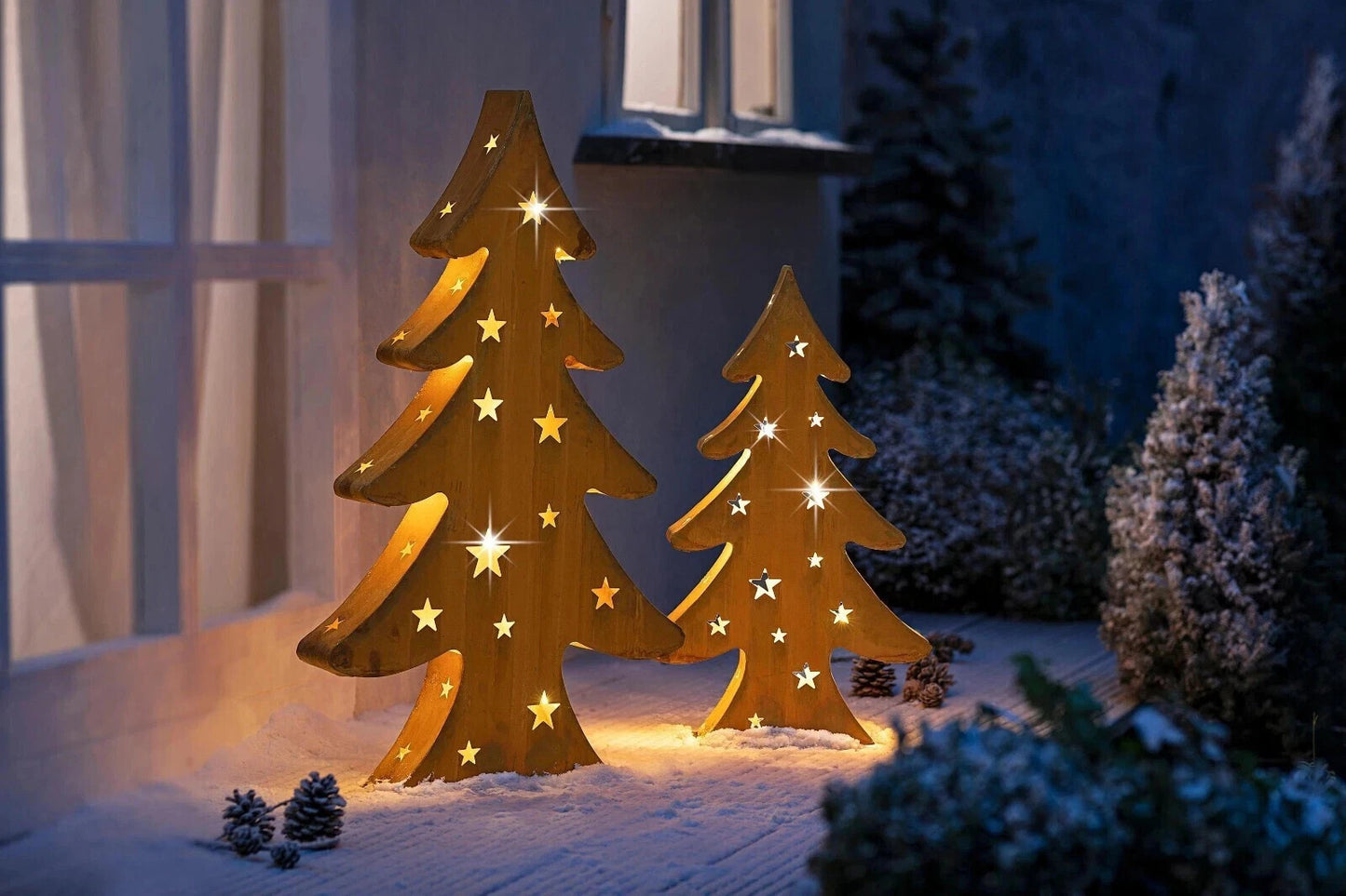 Tannenbaum mit LED-Lichterkette (Größe: 40cm) Advent Dekoration Weihnachten Deko