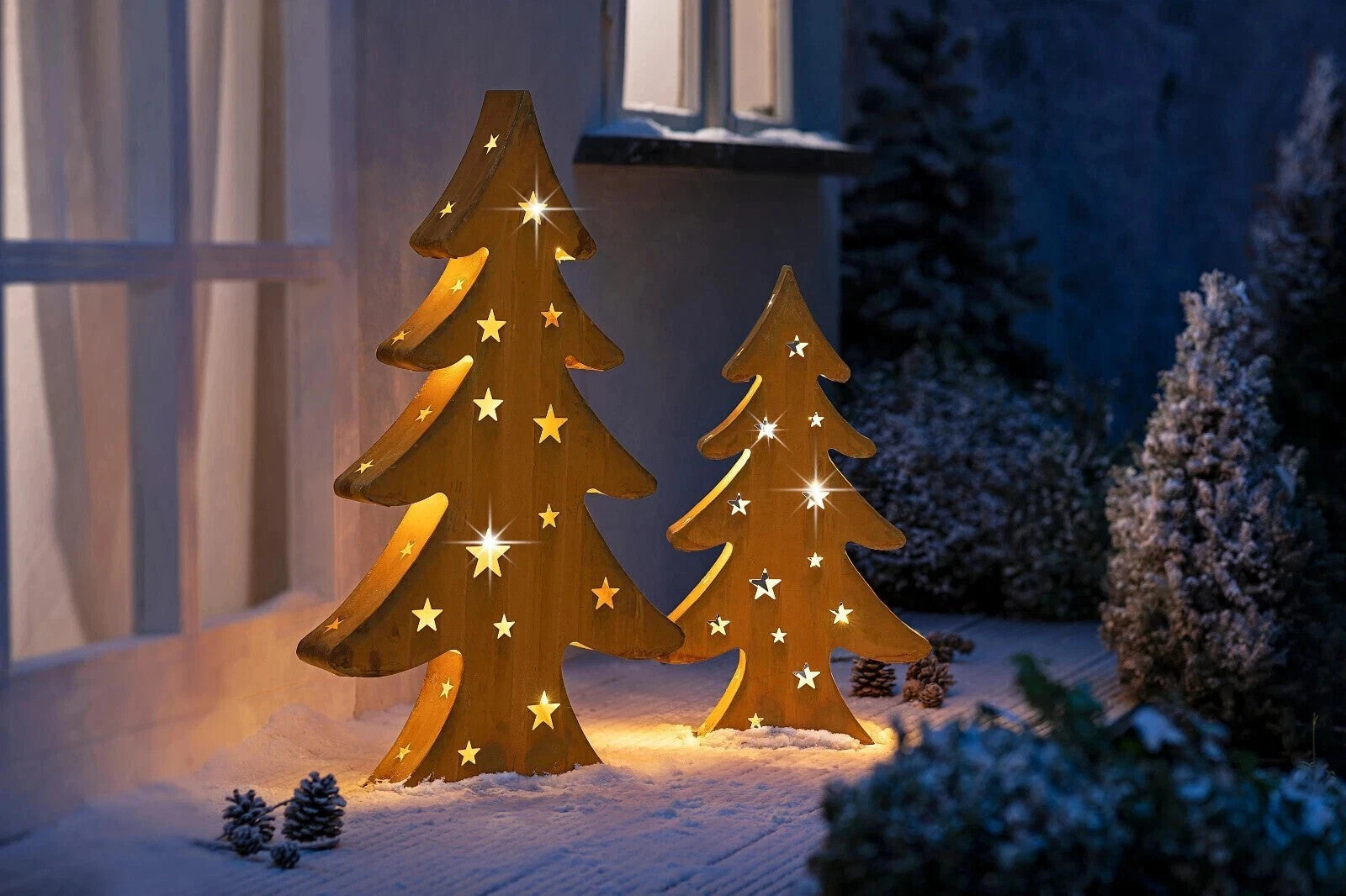 Tannenbaum mit LED-Lichterkette (Größe: 40cm) Advent Dekoration Weihnachten Deko