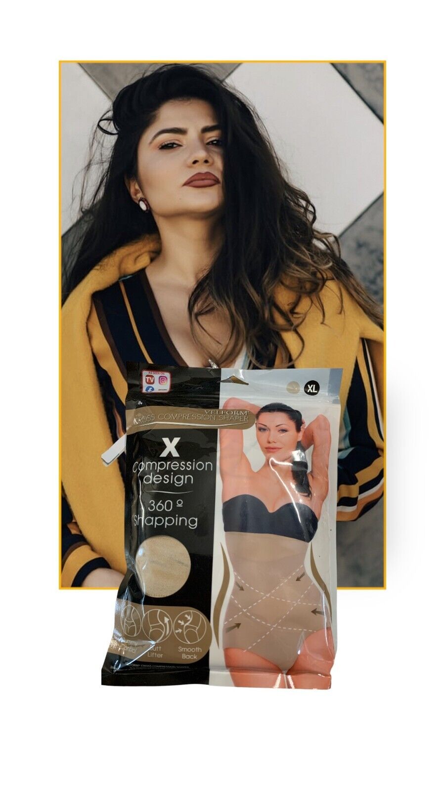 Velform Cross Compression Shapewear 1+1 GRATIS Größe XL