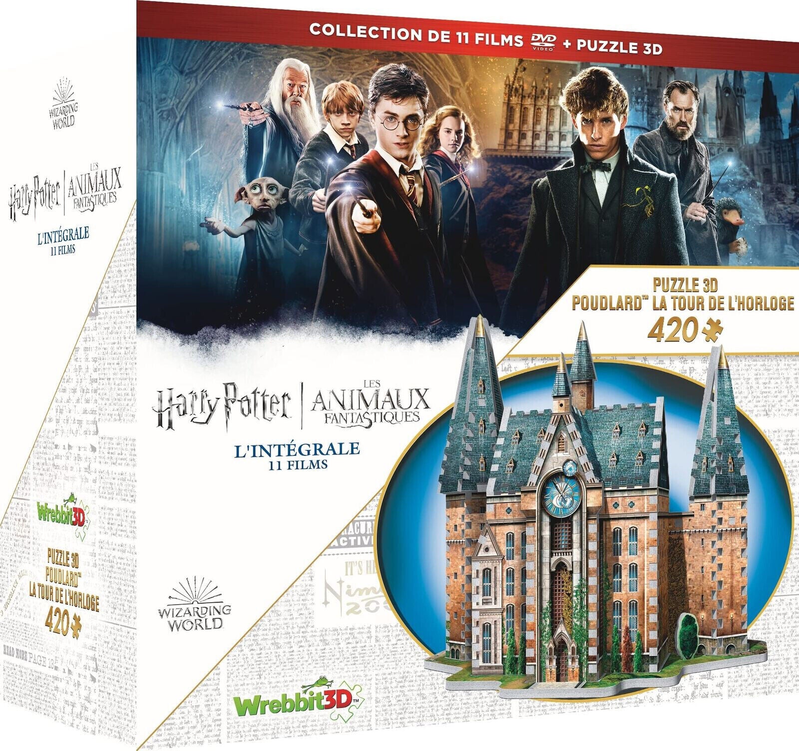 Harry Potter Phantastische Tierwesen 11 DVD Filme 3D Puzzle Französisch Englisch