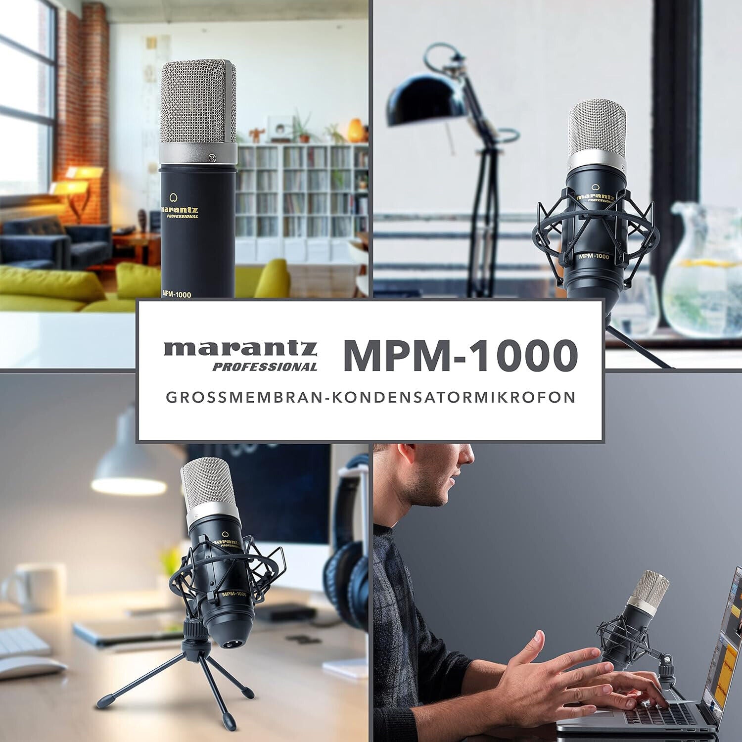 Marantz Professional MPM-1000 -  Kondensatormikrofon mit Pop Schutz Filter