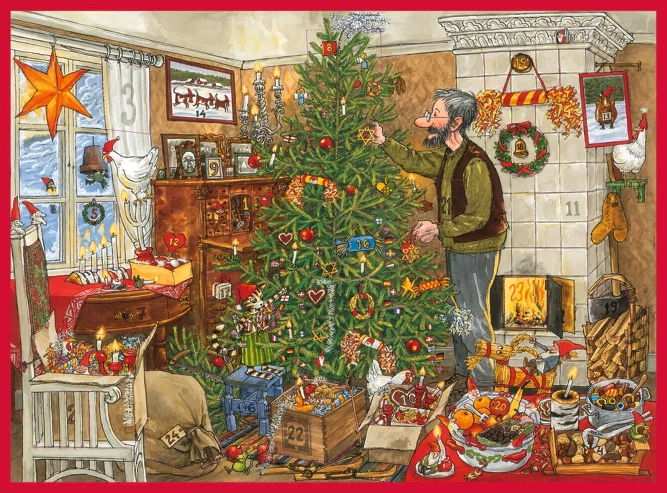 Pettersson und Findus. Adventskalender Advent Kalender Adventkalender