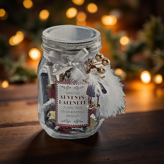 Himmlischer Adventskalender im Glas