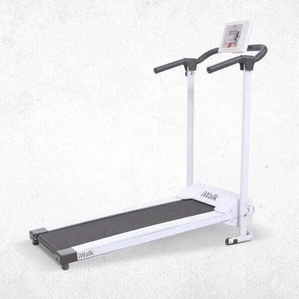 iWalk Laufband zusammenklappbar inkl. Bordcomputer Sport Fitness Gerät Weiß