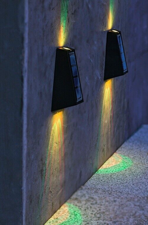 Solar Wandleuchte 2er Set