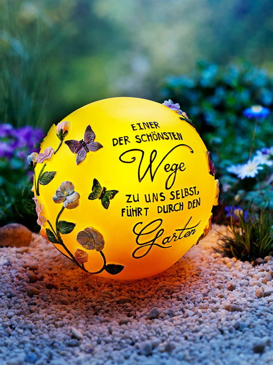 LED-Kugelleuchte "Wege" orange, 19cm Deko Dekoration Beleuchtung Wohnungsdeko