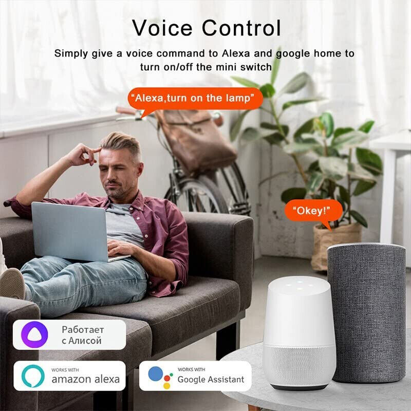 WiFi Smart Switch 16A Kompatibel mit Google Home, Alexa, Tuya, SmartLife, Smart