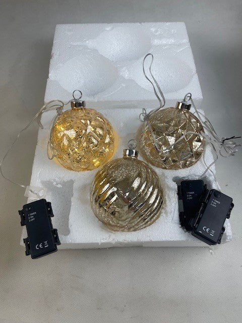 LED-Kugeln "Relief" 3er-set