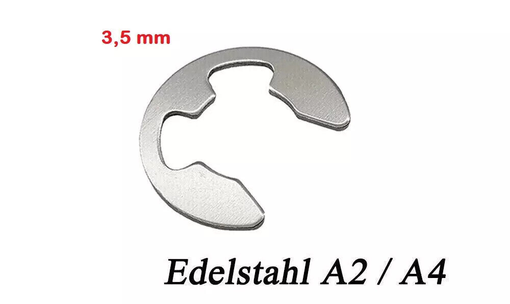 E-CLIP Außen Sicherungsring Sprengring für Welle DIN 6799 Edelstahl 1,5mm - 15mm