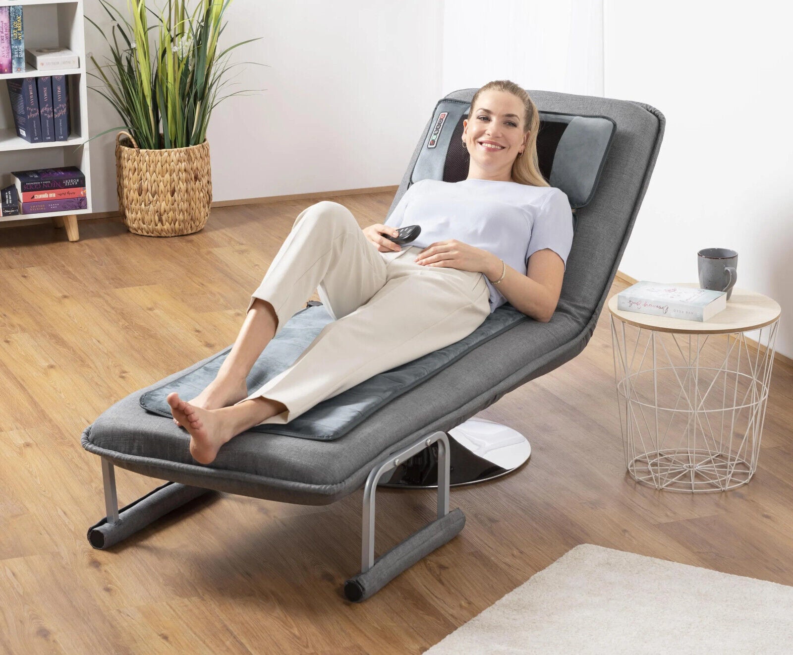 Orbisana Massagematte mit Lendenkissen Ganzkörper Massage Matte in Grau