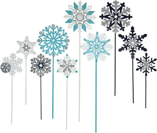 Dekostecker "Eisblumen" 10er-Set