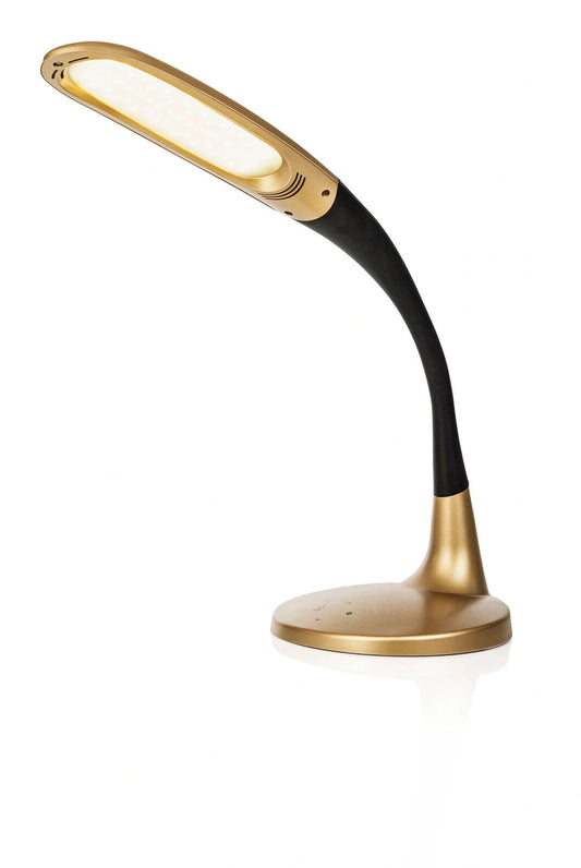 LED Tageslichttischlampe (Farbe: gold) Tischlampe Dimmbar Touch Verstellbar
