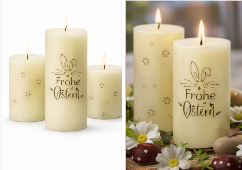 Kerzenset Osterfreude 3er Set Osterkerzen Deko Frohe Ostern Weltbild