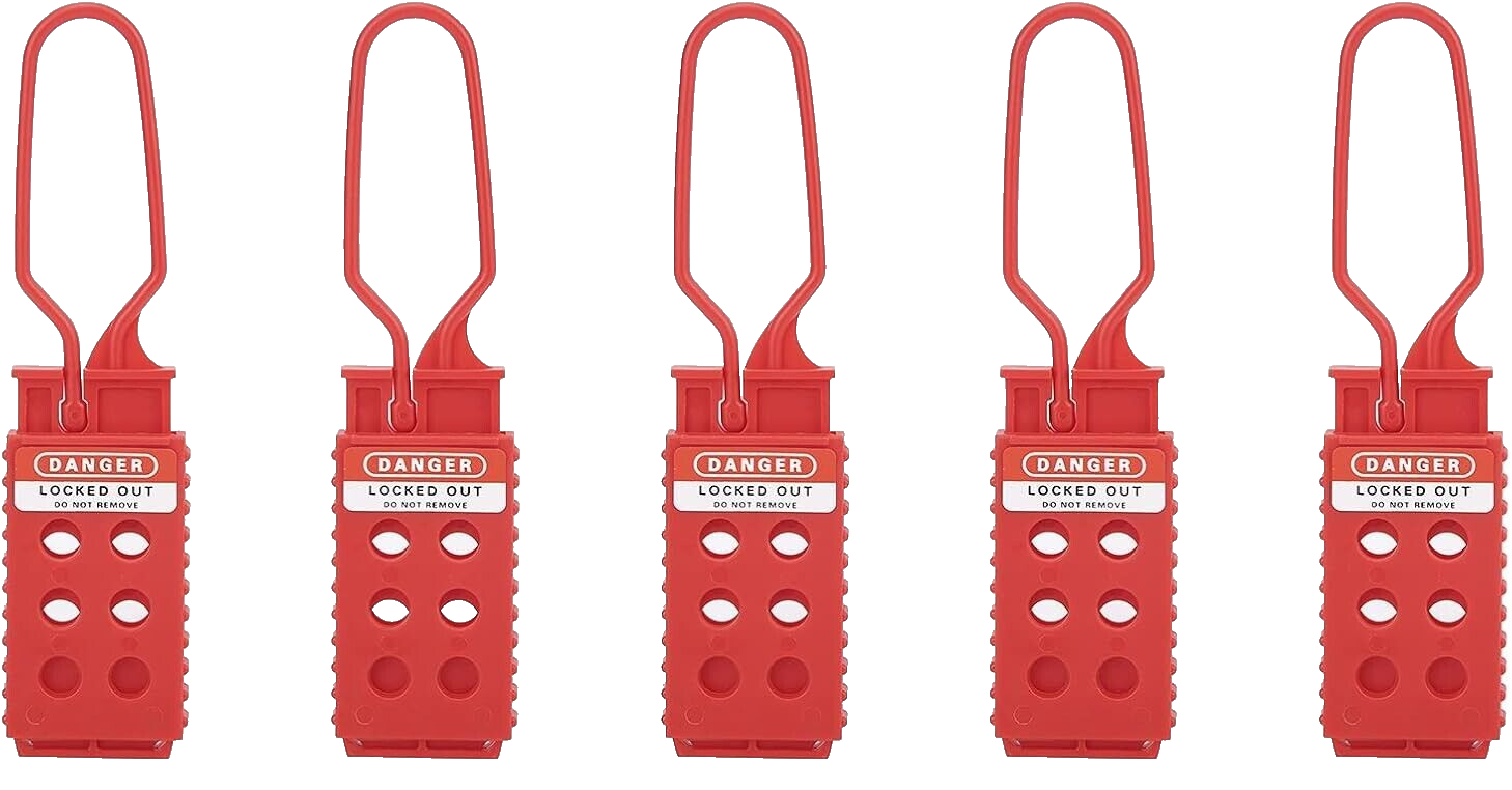 10 Stück Lockout Haspe 6 Löcher Isolierung Tagout Haspe Multi-Personen-Managemen