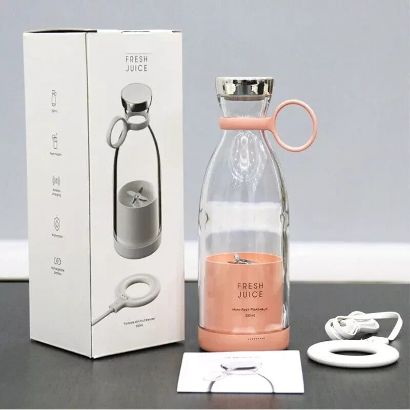 Tragbarer Mixer Fresh Juice Smoothies, Säfte, Shakes praktisch Rosa  350ml