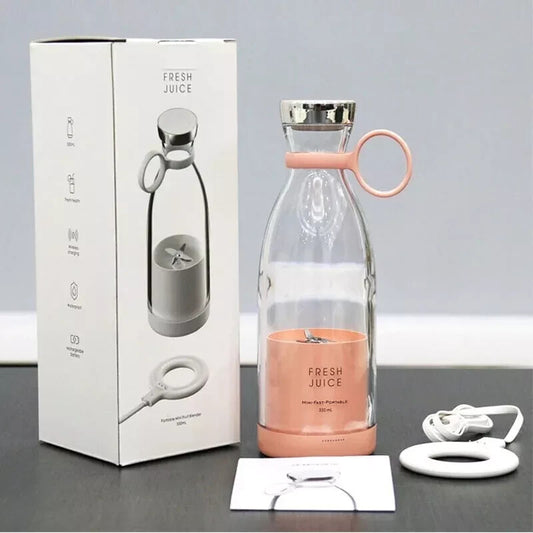 Tragbarer Mixer Fresh Juice Smoothies, Säfte, Shakes praktisch Rosa  350ml