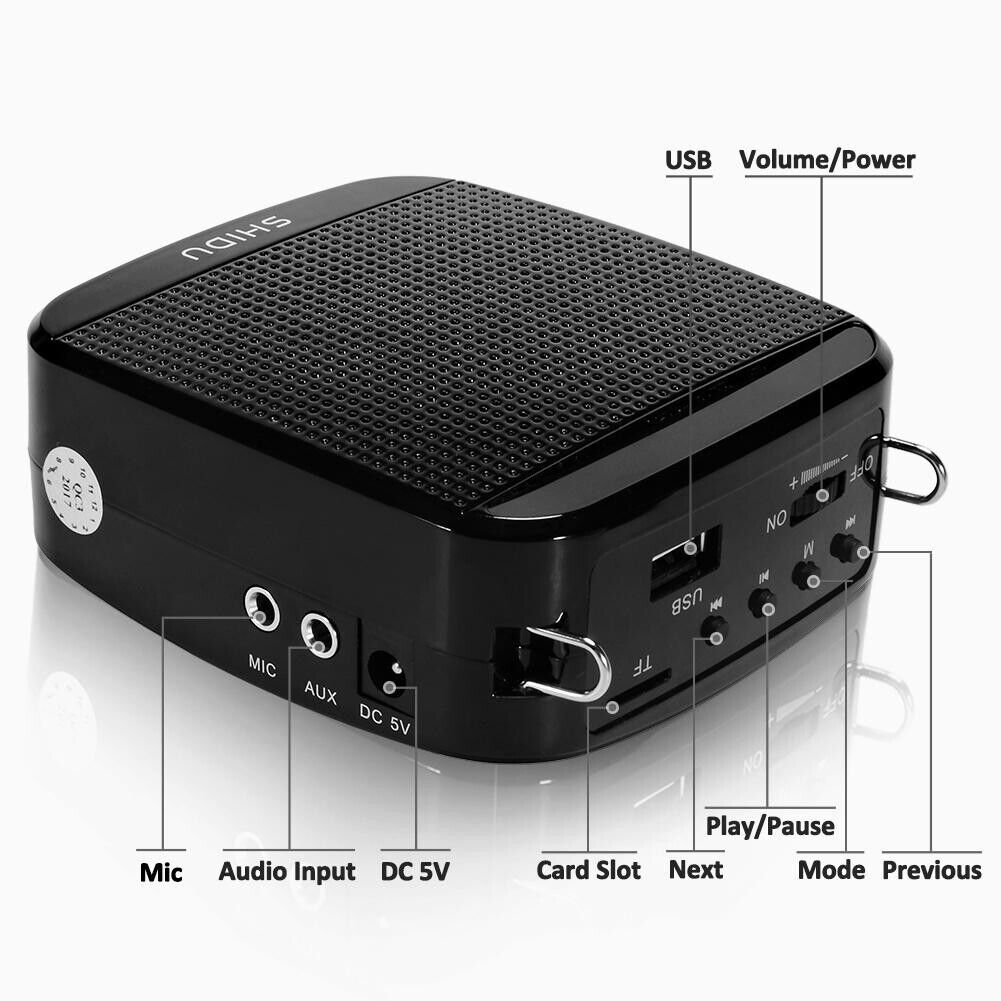 SHIDU M600 Ultra Drahtlose Tragbare UHF Mini Audio- Lautsprecher USB Lautspreche