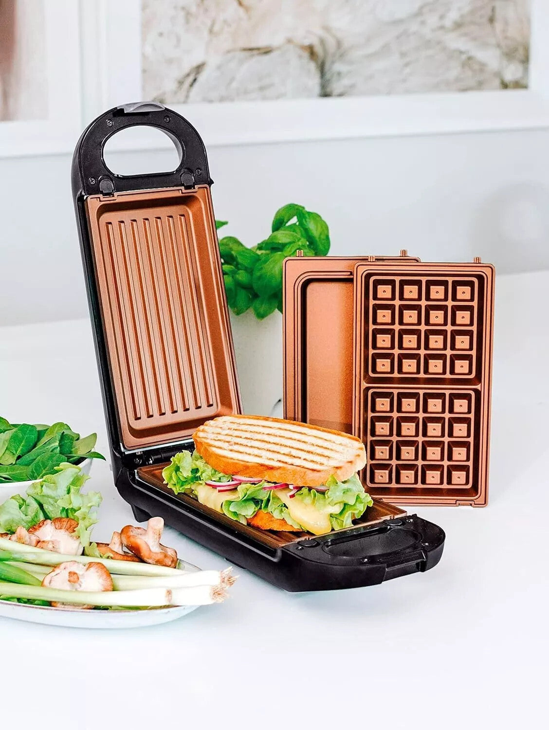 Livington Flipswitch Sandwich-Waffel-Grill Waffeleisen B-Ware!!