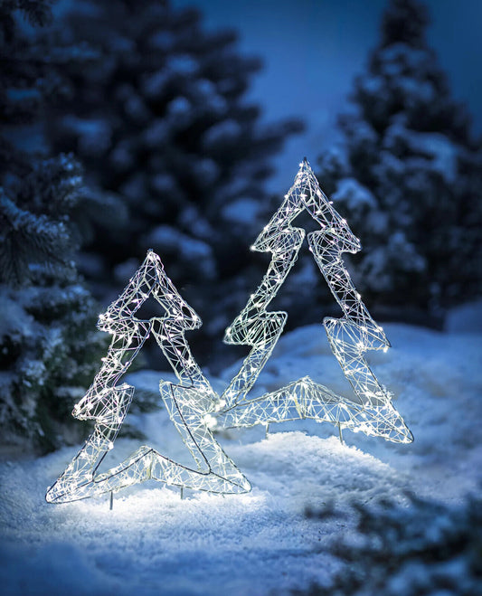 LED-Deko "Tannenbaum" (Größe: 2er-Set) Deko Gartendeko Advent LED Dekoration