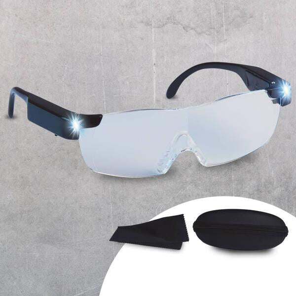 Zoom Magix LED Vergrößerungsbrille +2,5D Dioptrien Leselupe Brille Lupenbrille