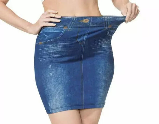 Slim 'N Lift Caresse Jeans bedruckt Strick knielang tailliert Rock