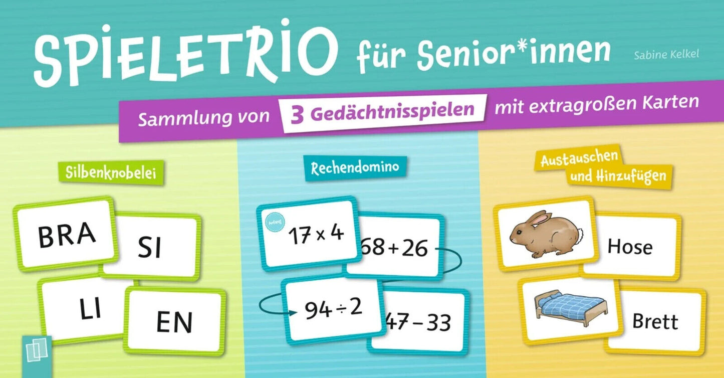 Spieletrio für Senioren und Seniorinnen | Sabine Kelkel | Deutsch | Spiel | 7439