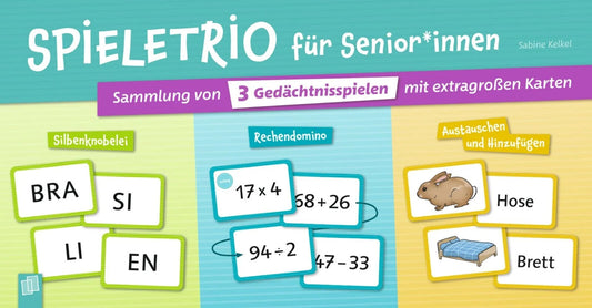 Spieletrio für Senioren und Seniorinnen | Sabine Kelkel | Deutsch | Spiel | 7439