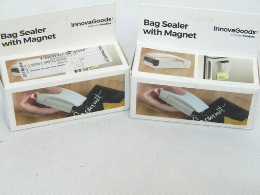2 Stück InnovaGoods Beutelverschließer mit Magnet