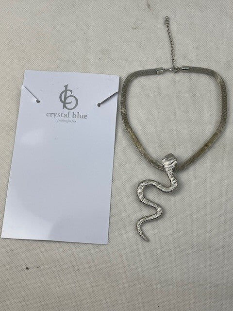 Crystal Blue Halskette Schlange