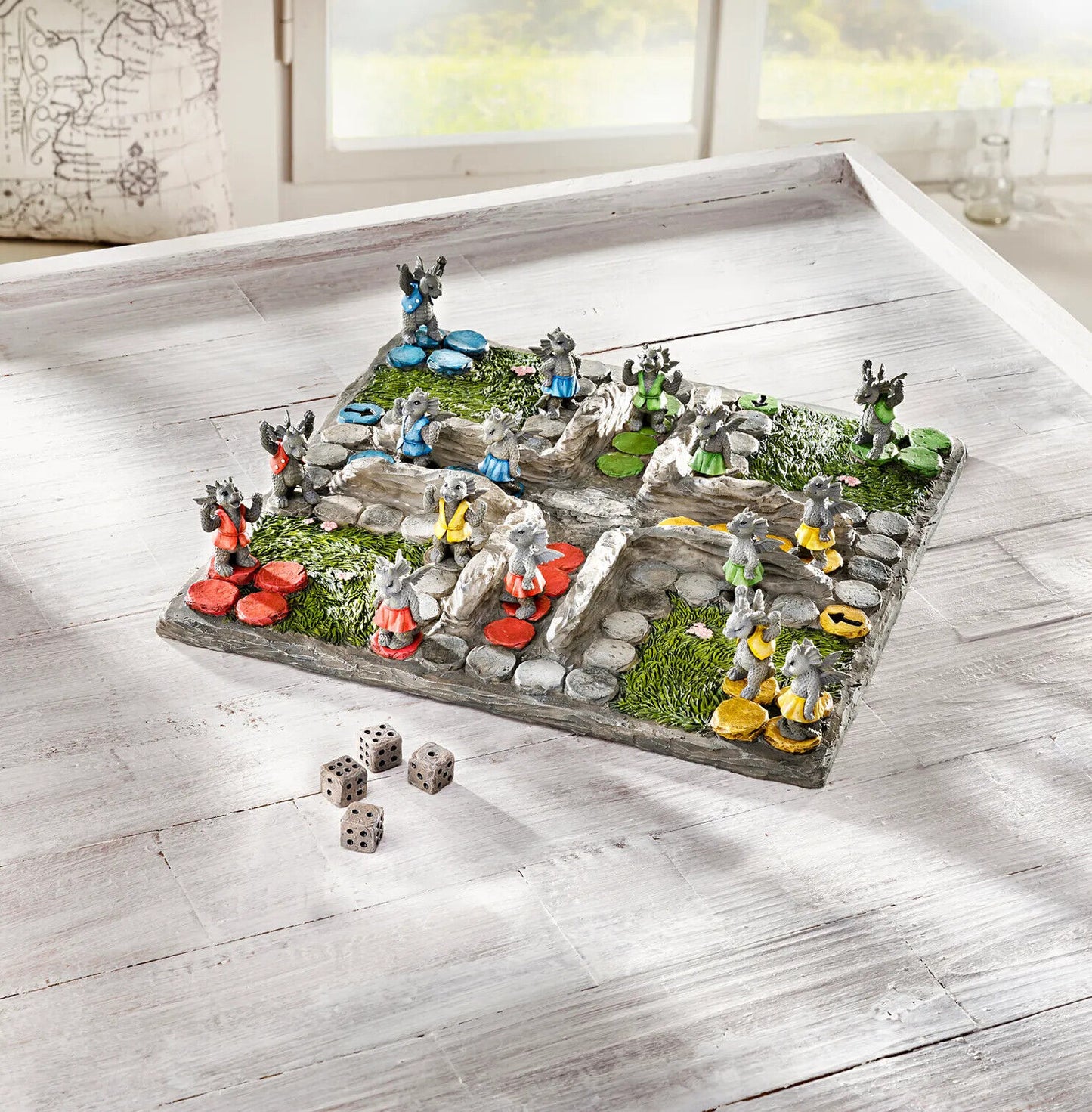 Brettspiel "Das verrückte Drachenrennen" Gesellschaftsspiel Deko und Spielspaß