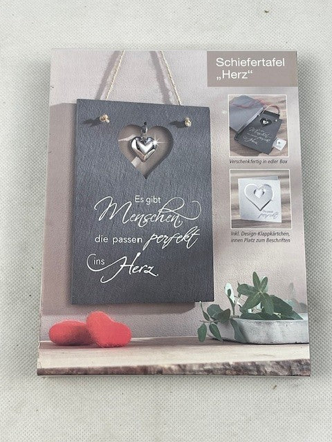 Schiefertafel "Herz"