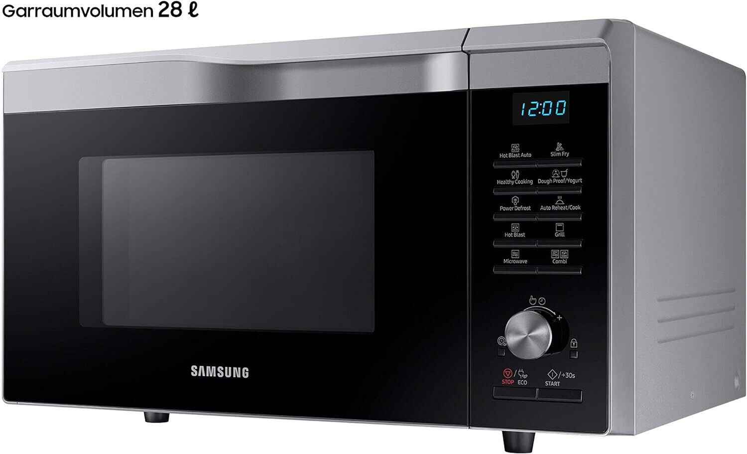 Samsung MC2BM6035CS/EG Kombi-Mikrowelle mit Grill und Heißluft, 900 W, 28 Liter