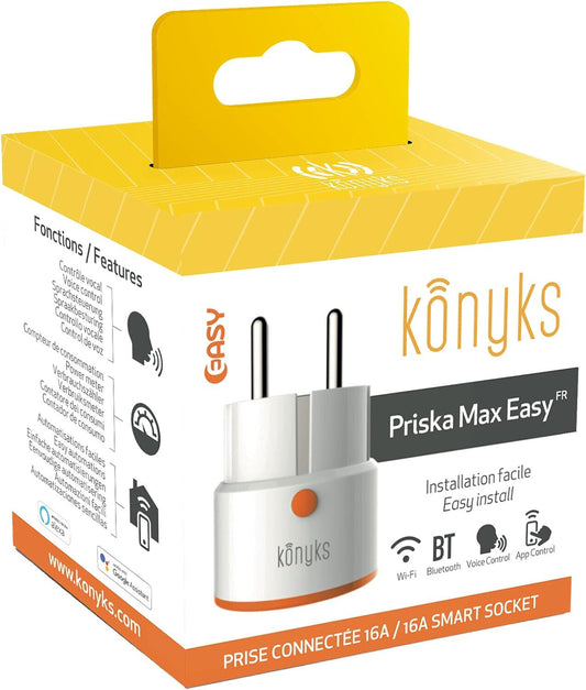 Konyks Priska Max Easy | WLAN-fähige Bluetooth Steckdose mit Stromverbrauchs-Zäh