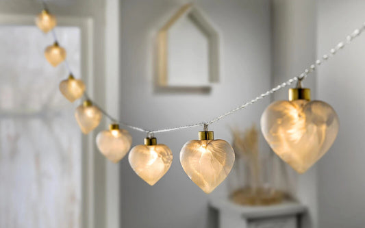 LED-Lichterkette "Frozen Heart" Deko Wohnungsdekoration Dekoration Timer