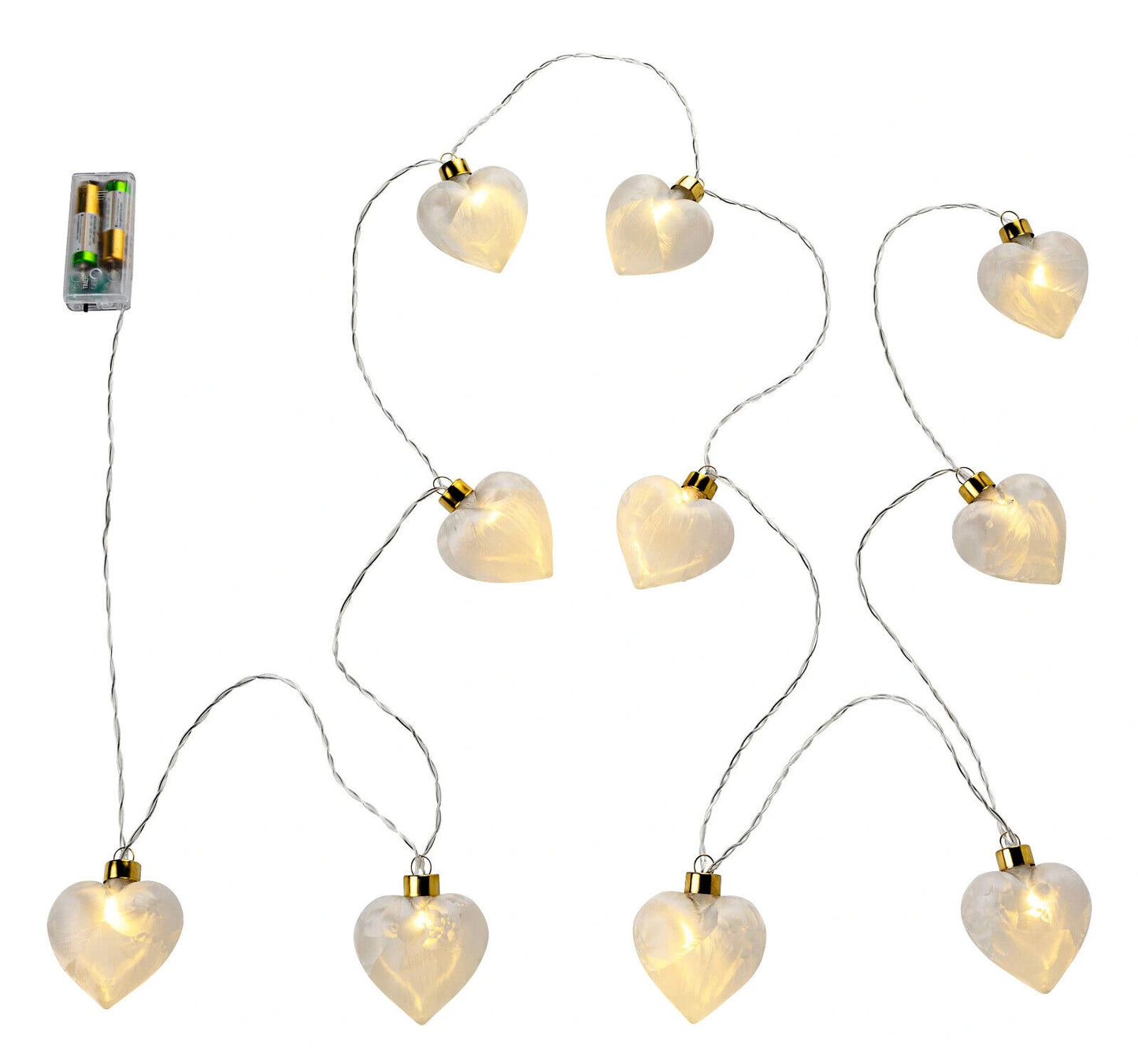 LED-Lichterkette "Frozen Heart" Deko Wohnungsdekoration Dekoration Timer