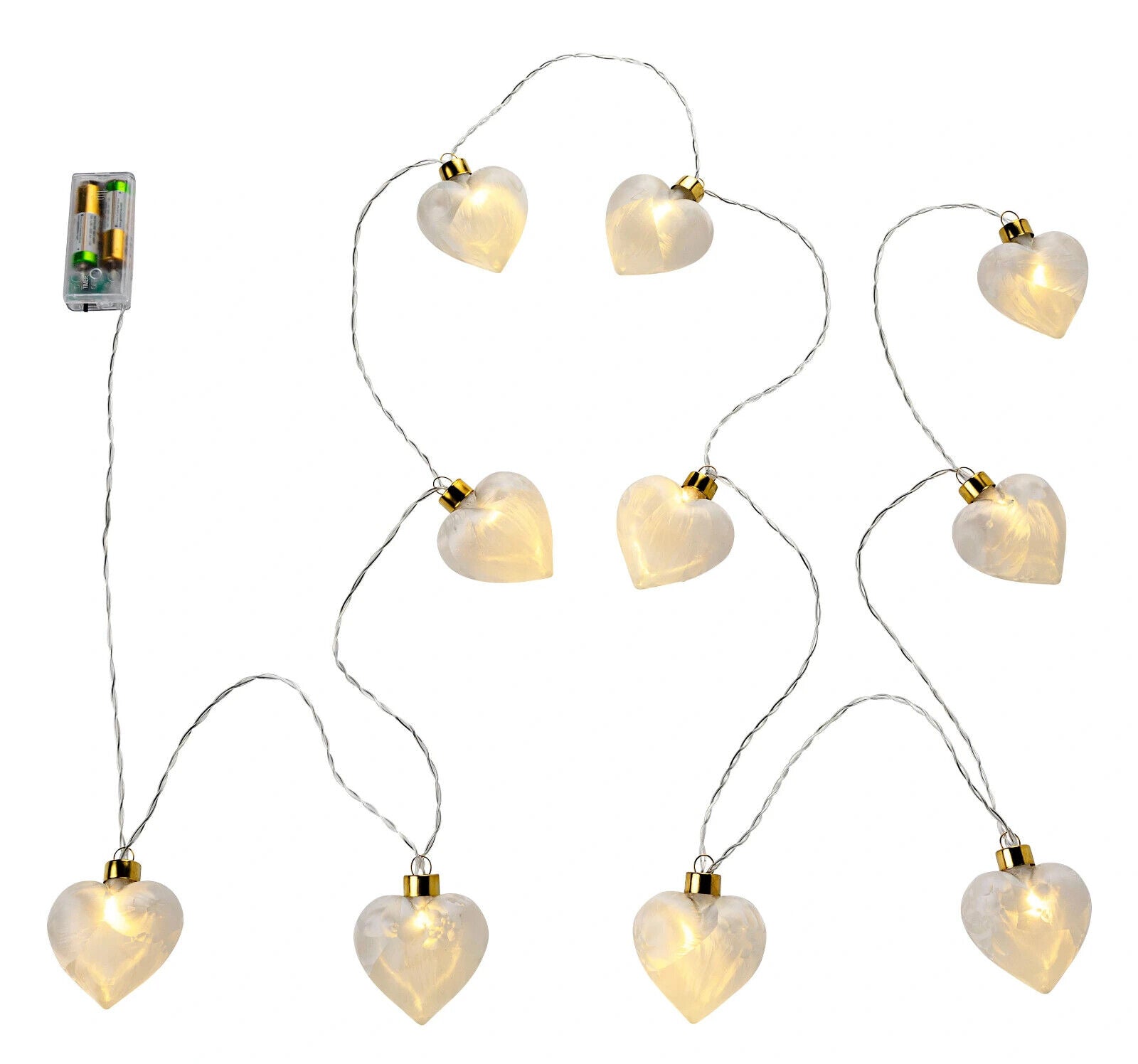 LED-Lichterkette "Frozen Heart" Deko Wohnungsdekoration Dekoration Timer