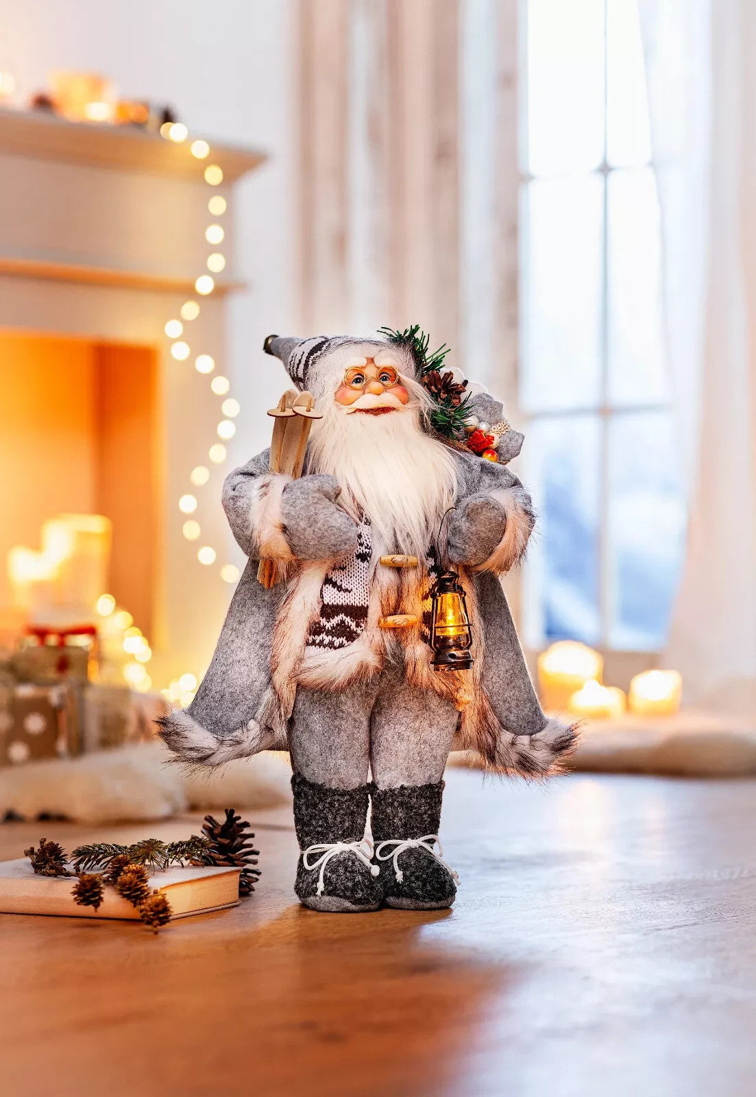 Deko Weihnachtsmann Lennart 45 cm Weihnachtsdeko Advent Dekoration