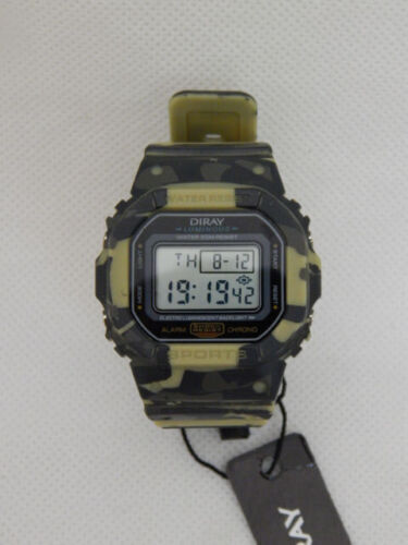 DIRAY Unisex Classic Digitaluhr PU-Armband Digitale Sportuhr Armbanduhr Uhr