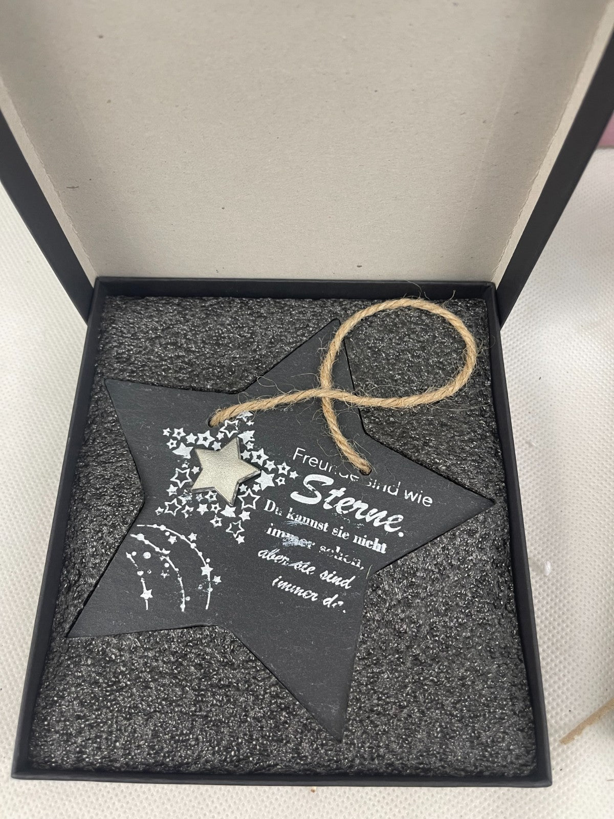 Geschenkset "Liebe Wünsche" aus Schiefer, 3er-Set (B-Ware)