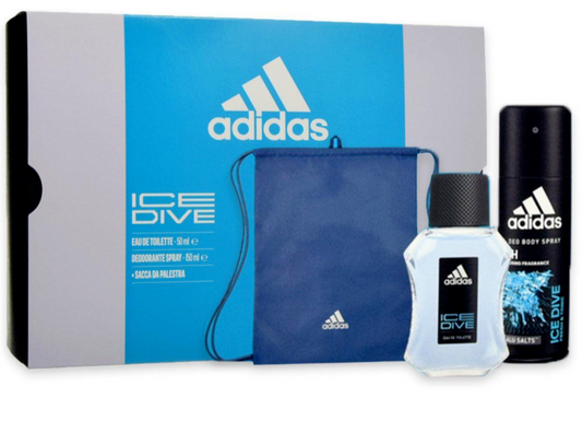 Herrenparfüm ADIDAS Ice Dive Edt 50ml + Deodorant 150ml + Große Sporttasche