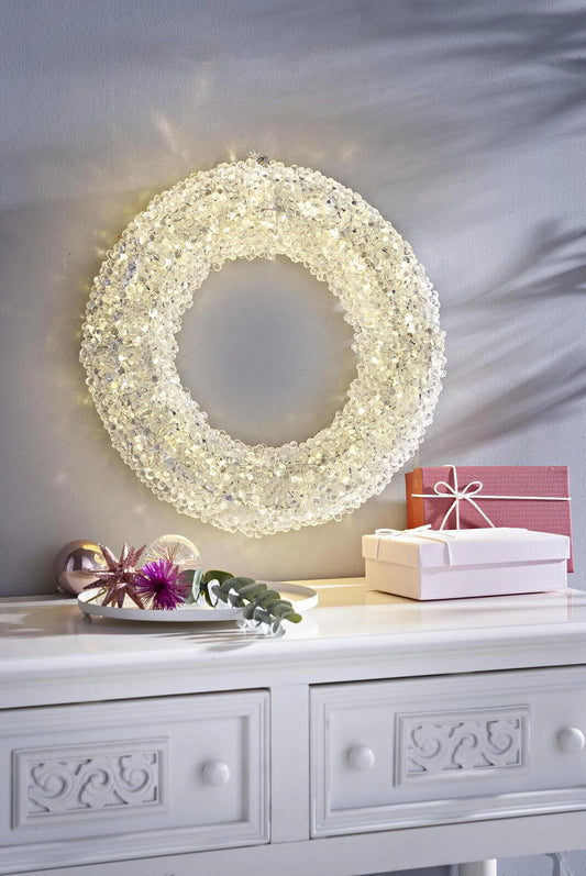 LED-Dekokranz "Shiny Bead" 960 LEDs, 40cm LED Advent Deko Weihnachten Dekoration