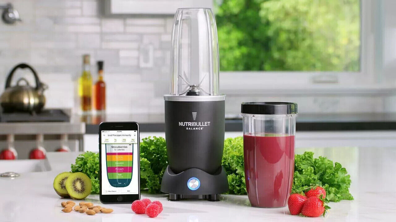NutriBullet Balance 1200 Watt schwarz Mixer mit Extraktor-Klinge macht Superfood