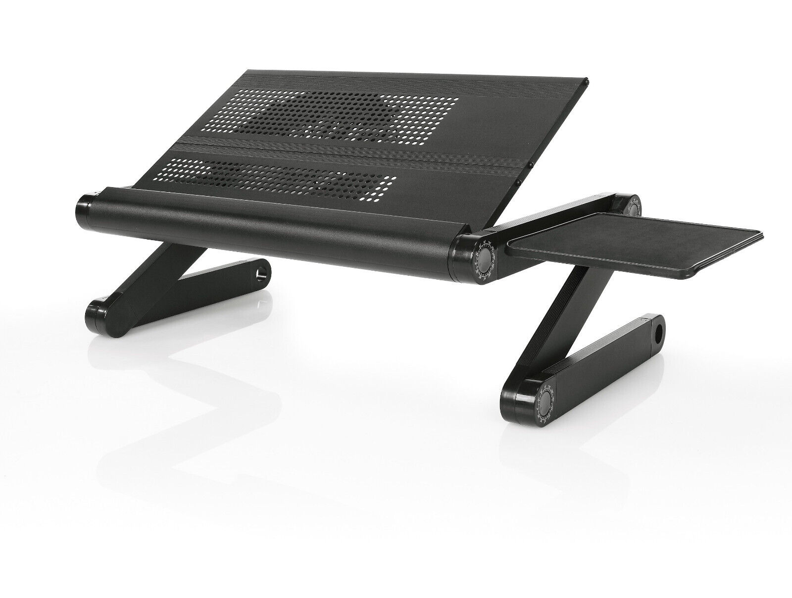 Flexibler Alu-Note-Booktisch mit Mausablage (B-Ware)