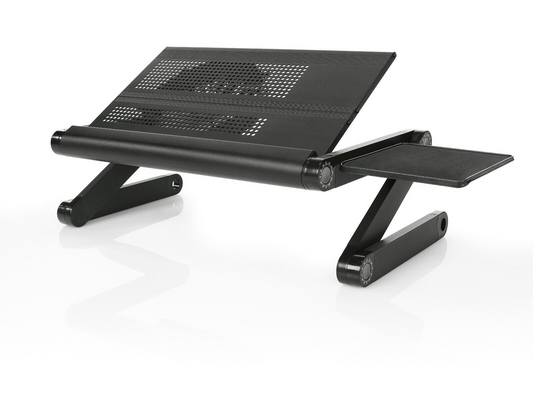 Flexibler Alu-Note-Booktisch mit Mausablage (B-Ware)