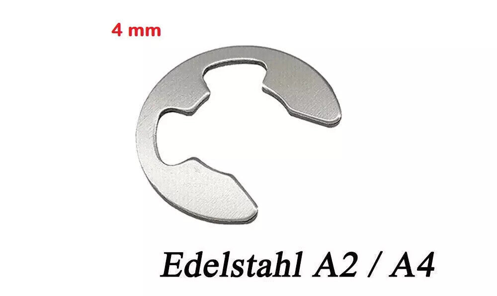 E-CLIP Außen Sicherungsring Sprengring für Welle DIN 6799 Edelstahl 1,5mm - 15mm