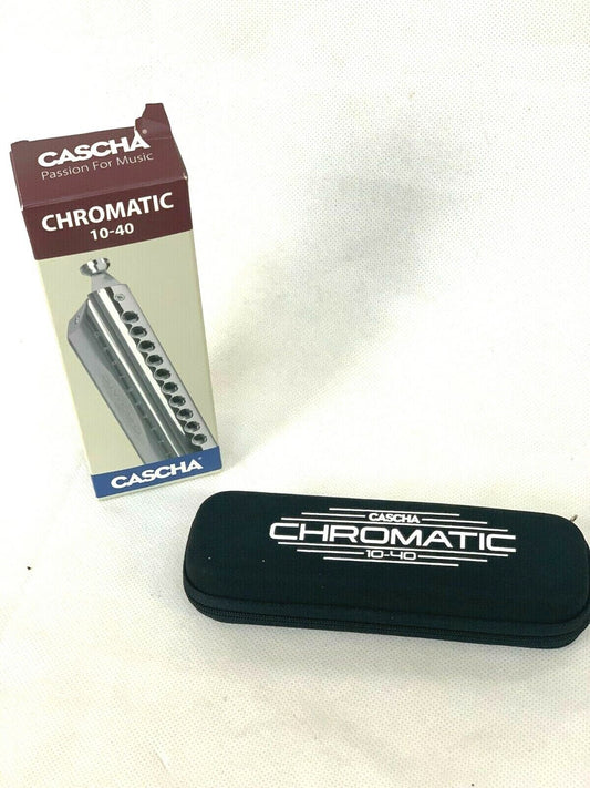 CASCHA Mundharmonika Chromatic 10-40 I Chromatische Mundharmonika - 10 Löcher